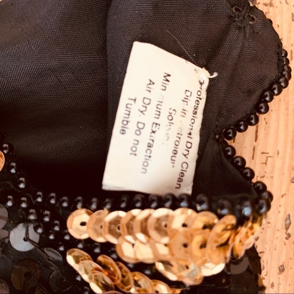 VINTAGE STENAY SEQUIN SIZE LARGE IN GOLD AND BLACK - Picture 8 of 8